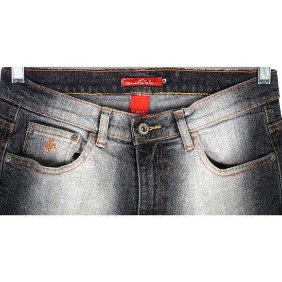 Southpole Jeans Size 9 Black Gray Fade Stretch Denim - Picture 8 of 14